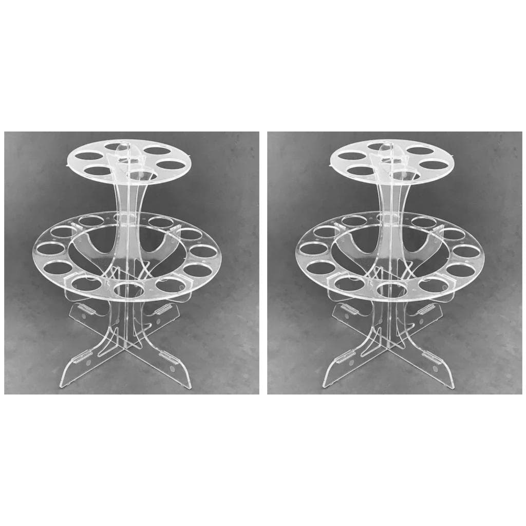 Kit 2 Unidades Porta Tubete Tempero Cone Trufado Cor Cristal