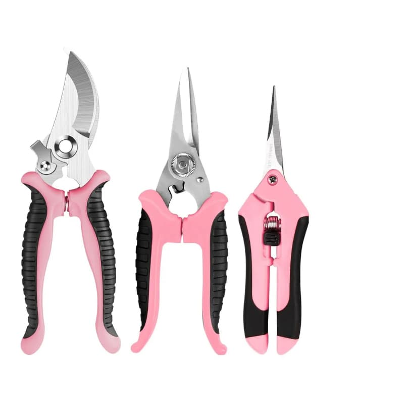 Kit com 3 Tesouras de Poda para Jardim – Ideal para Colheita de Frutas e Cuidados com Plantas