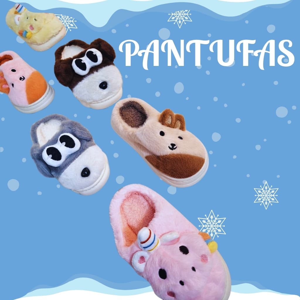 Pantufa Chinelo De Casa Infantil Menino Menina Pelúcia Confortável Inverno Bichinhos vários modelos