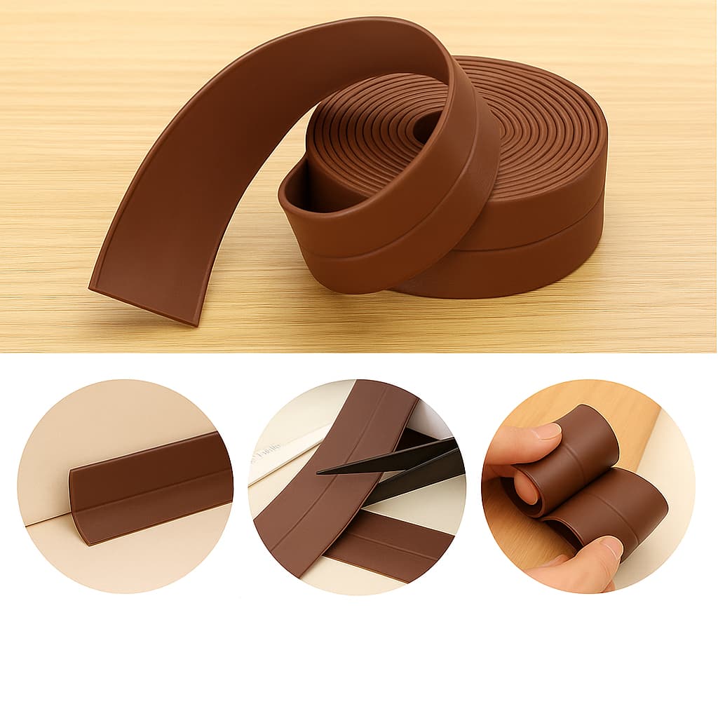 Fita De Vedacao Adesivado PVC Espuma 1 Lado 3,2mx3,8cm Fita Impermeável Para Pia De Cozinha Porta Privada