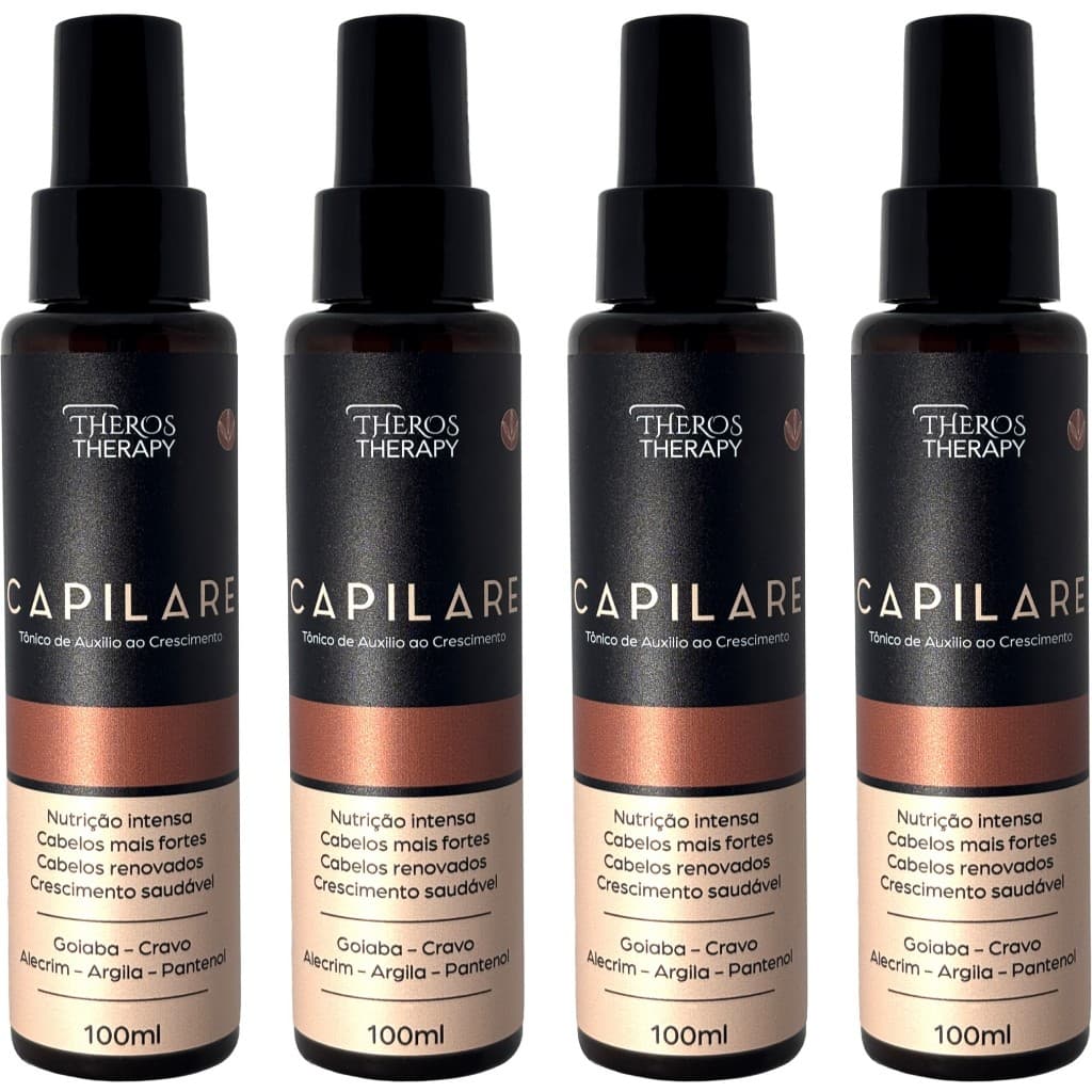 Kit com 4 Tônicos Capilare Theros Therapy Crescimento Antiqueda Capilar