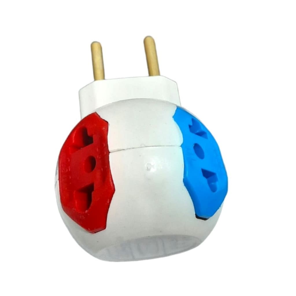 Adaptador De Tomada Benjamim  Em T Sistema Bolinha Portatril 4IN1 10A/20A/250V