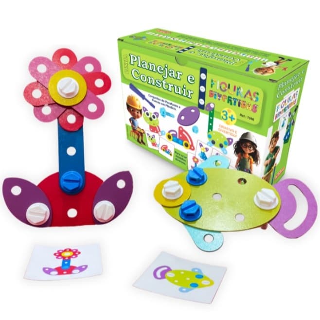 Figuras Divertidas Brinquedo De Montar Coleção Planejar E Construir Carimbrás