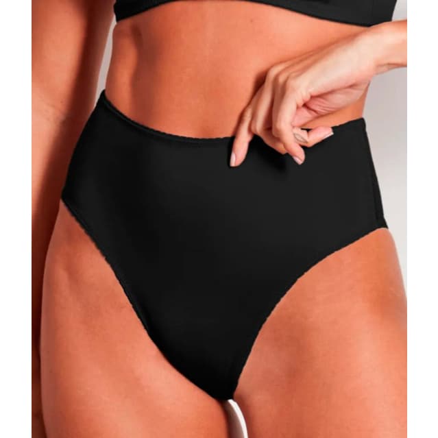 Biquíni Hot Pant Cintura Alta Estilo Minimalista