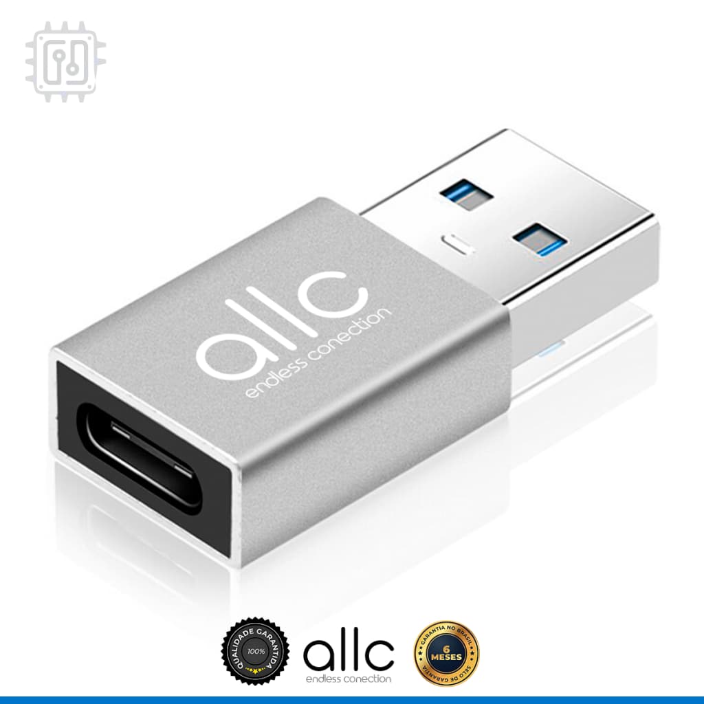 Adaptador USB-C Tipo C Fêmea Para Usb Macho 3.0 OTG Transferência de Dados e Carga