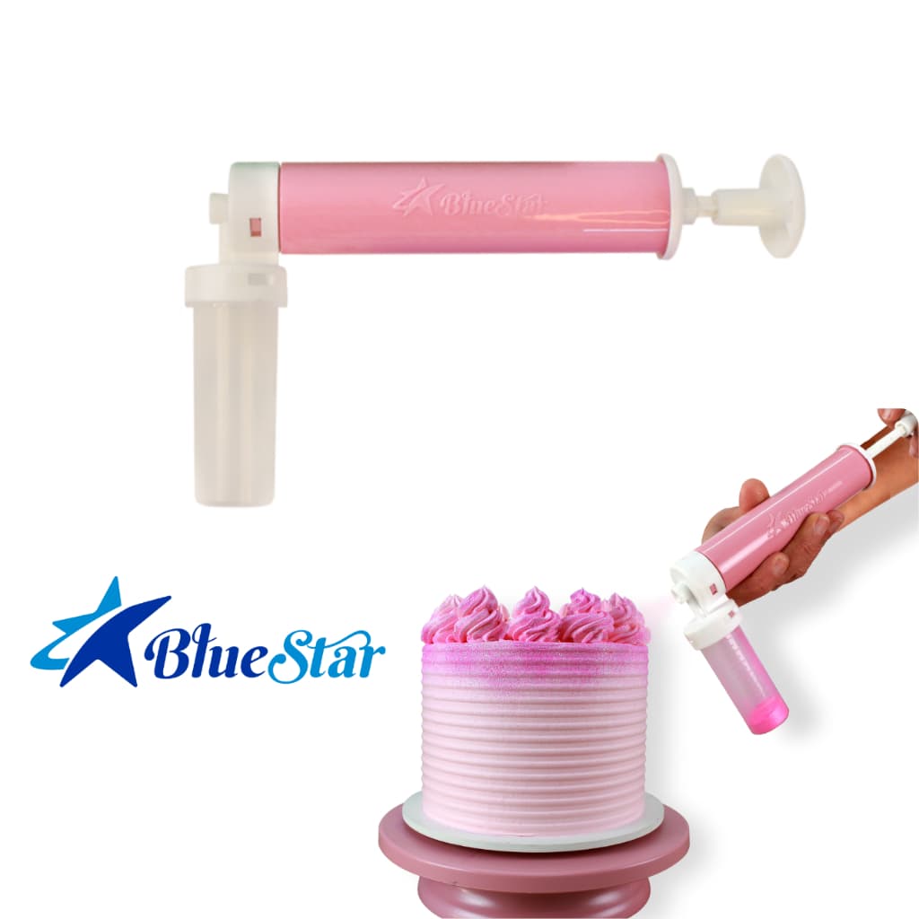 Pulverizador de Glitter para Confeitaria Bolo BlueStar | Decoração com Pó e Brilho | Kit Completo - Rosa