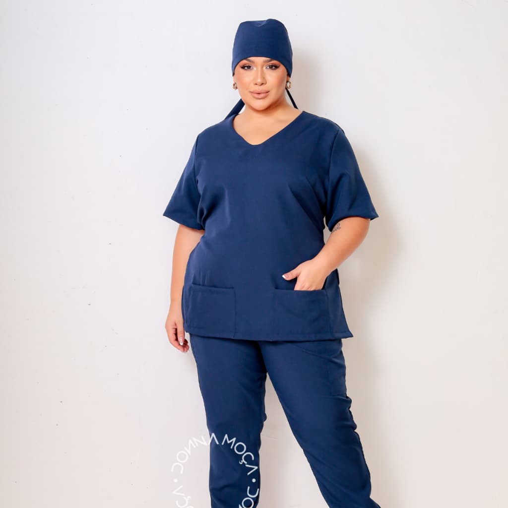 Scrub Feminino Plus size  Oxford premium + gratis um touca - tokio