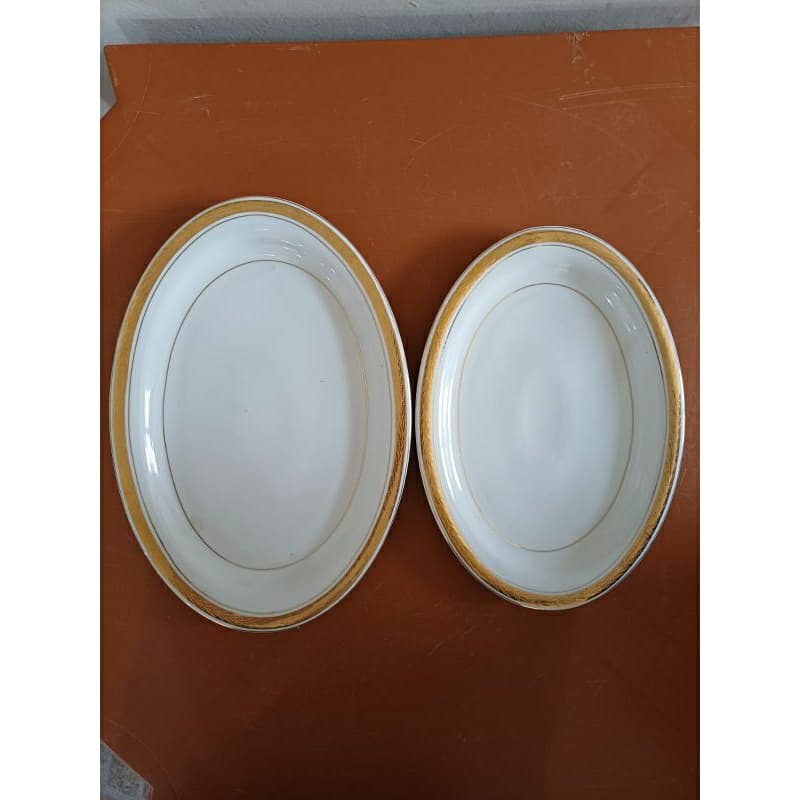 Trio de travessas,  porcelana Mauá
