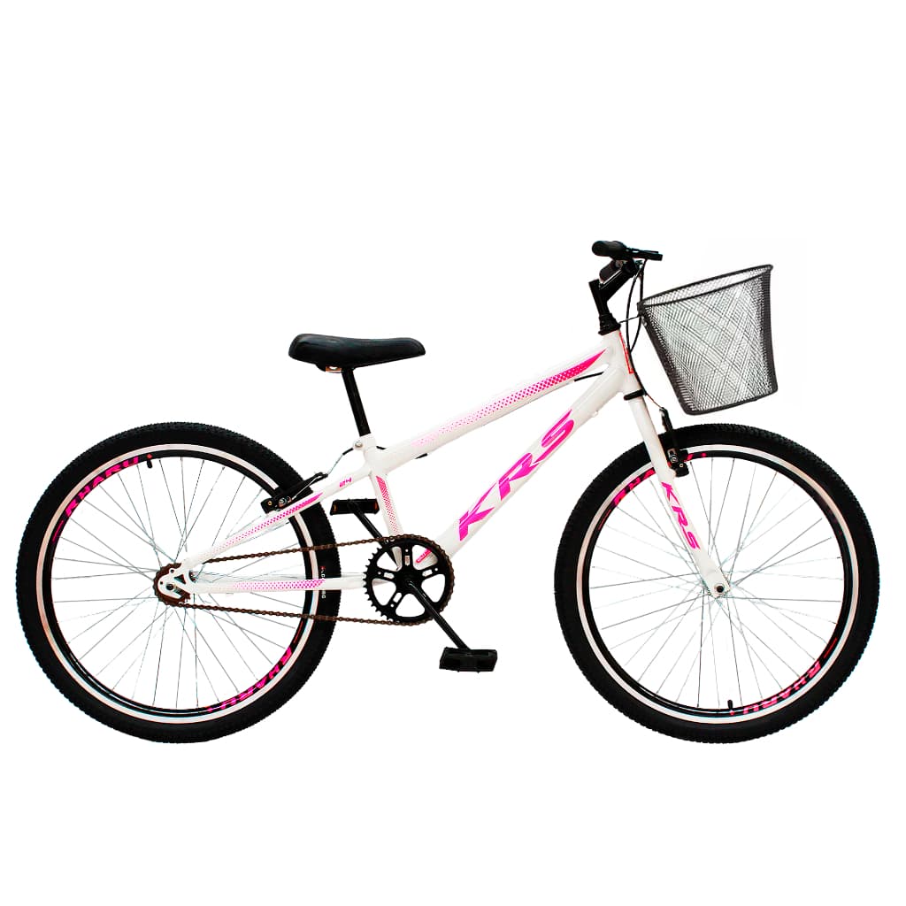 Bicicleta Aro 24 Rebaixada Menina Passeio V-brake Krs
