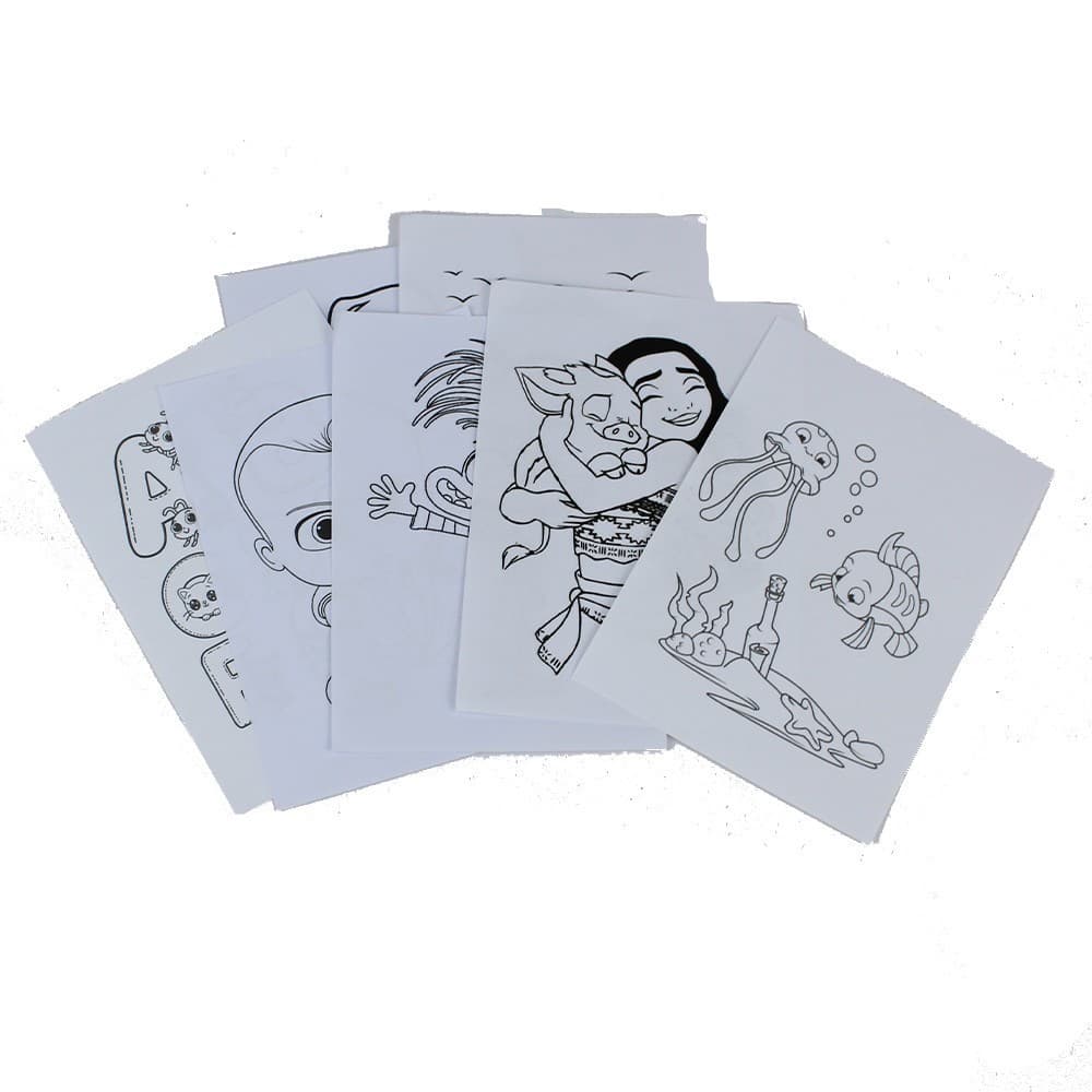 Kit Com Varios Desenhos Para Colorir Folha Solta A6 Pintura Criança Interagir
