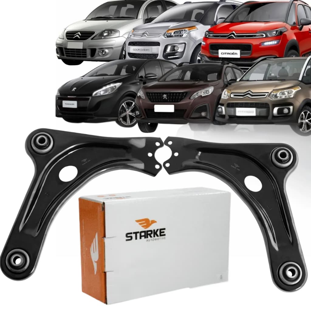 Par Bandeja Dianteira Inferior Starke Automotive | Citroen Aircross C3 DS3 Picasso Peugeot 208 2008 – 2010 a 2020