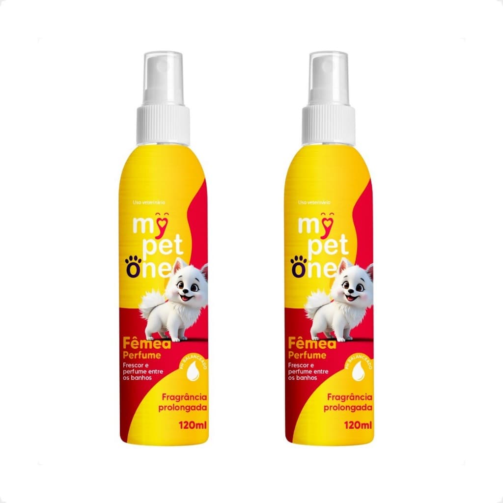 Kit 2 Perfume Mypetone Fêmea para Cães e Gatos - 120ml