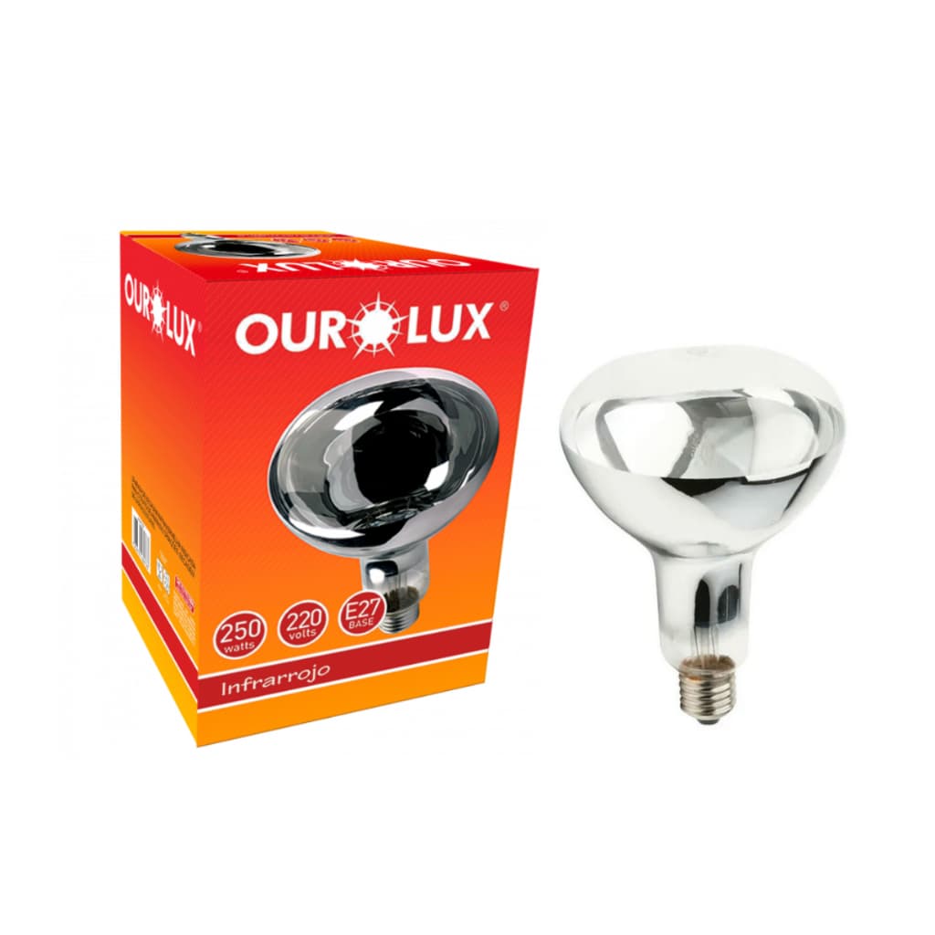 Lampada De Secagem Para Aquecer Aves Suínos Granja 250w 220v Ourolux