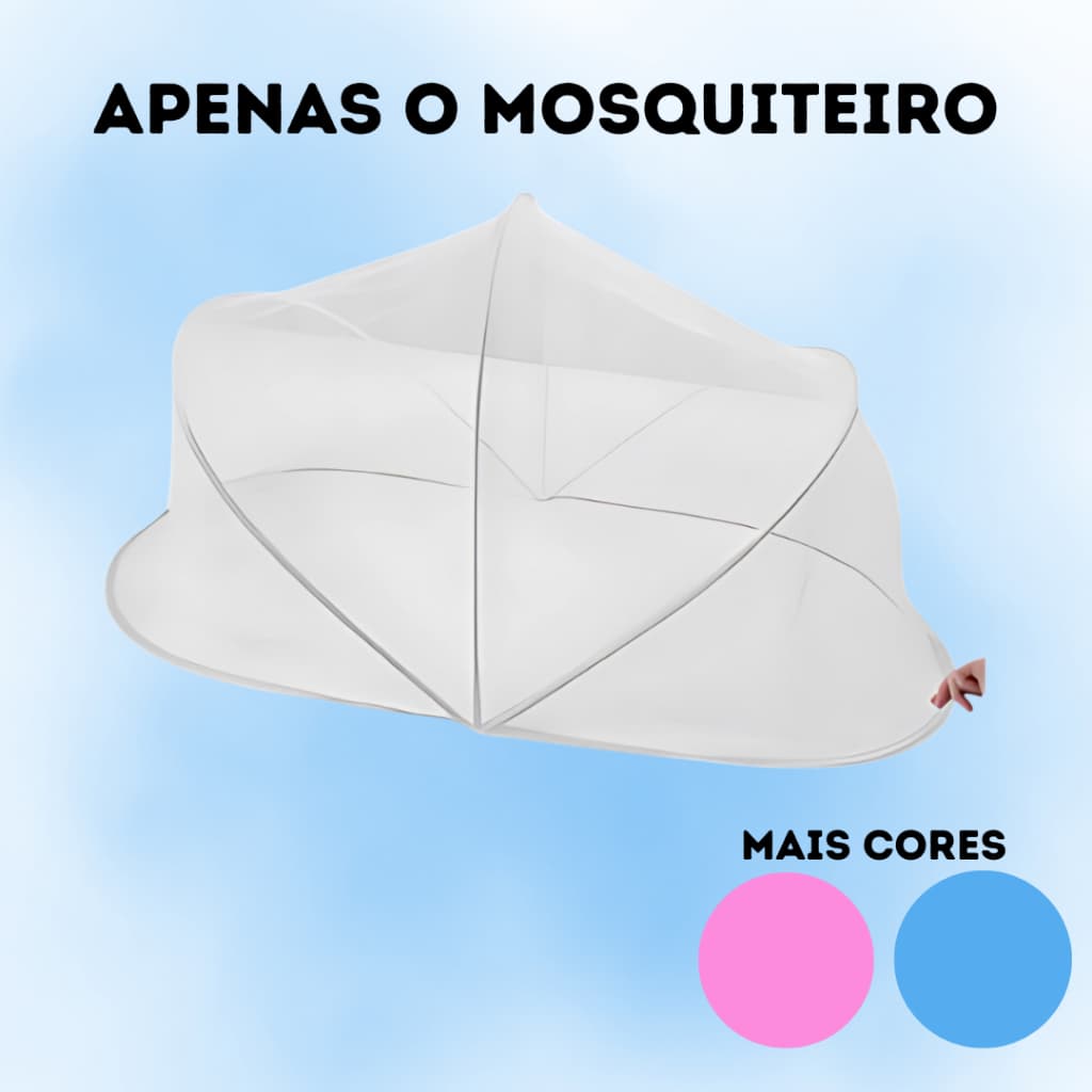 Mosquiteiro Para Ninho Redutor De Berço Bebe Com Elástico Universal Avulso Portátil Menino Menina