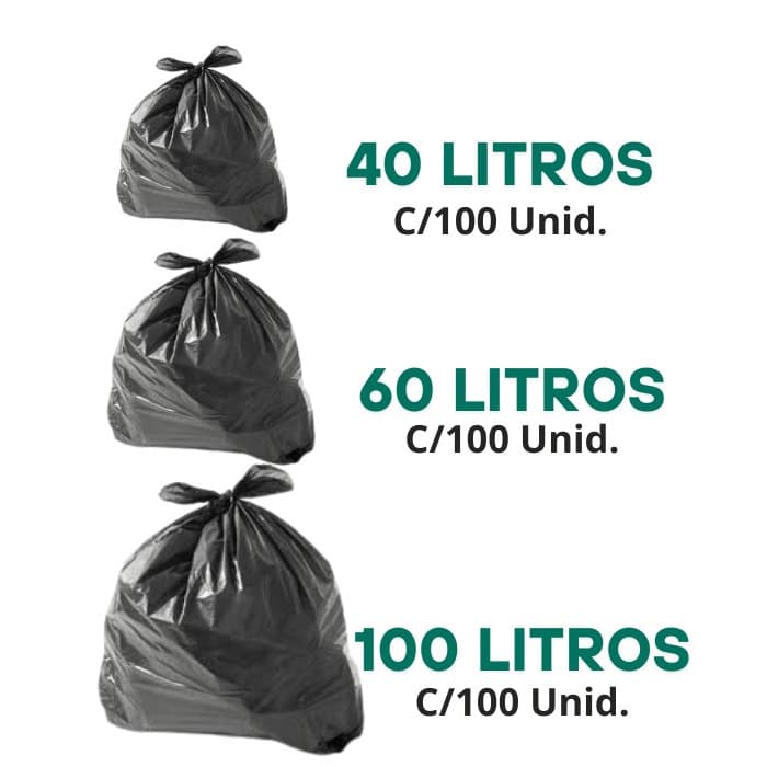 SACO DE LIXO PRETO RESISTENTE OU REFORÇADO