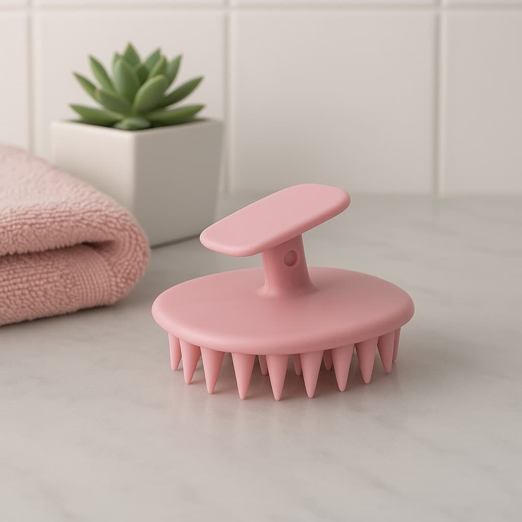 Escova De Lavar Cabelo de Silicone Auxilia O Crescimento Diminui A Quebra