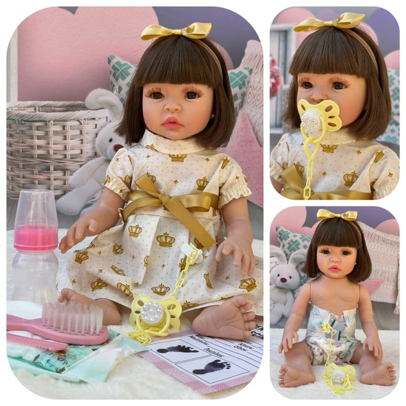 Boneca Estilo Bebe Reborn Para Presentear Linda Boneca na Promoção