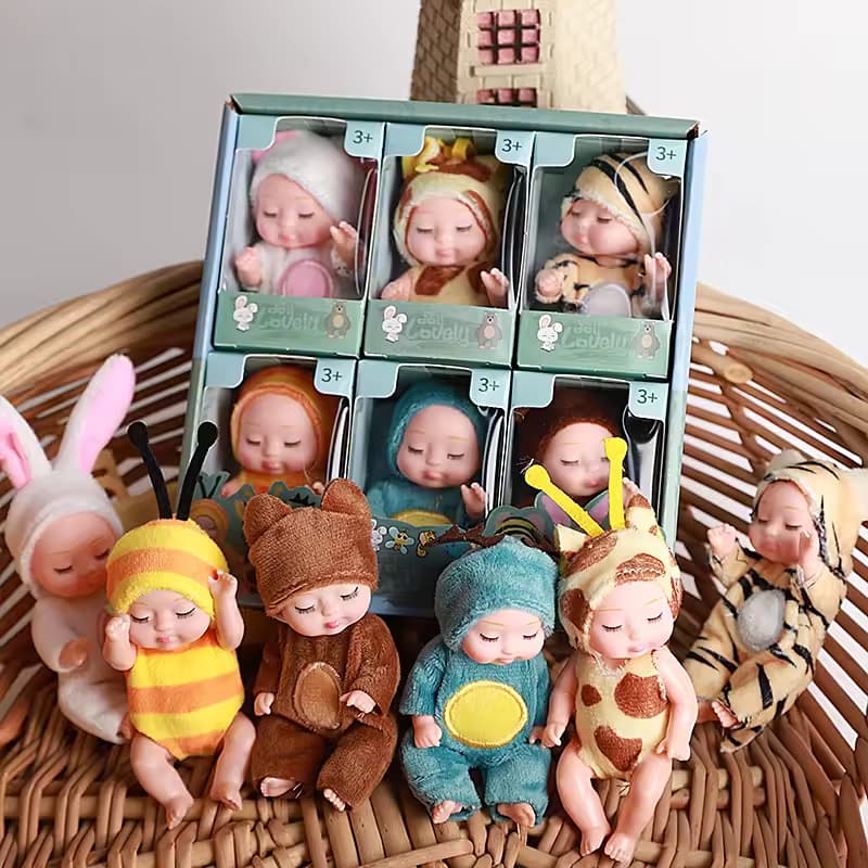 Bonecas Renascidas Em PVC De 3,5 Polegadas Baby Reborn Toys À Prova D'água Doll Lavável