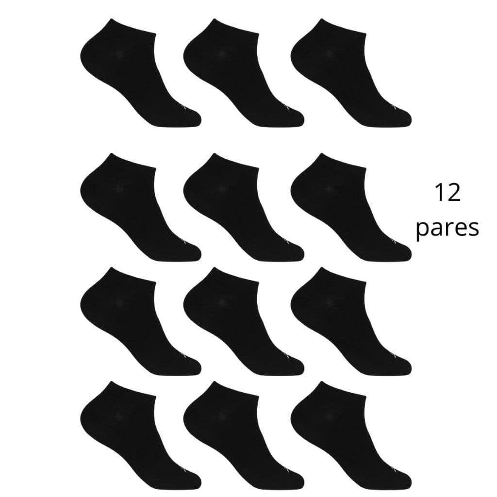 Kit 12 Pares Meia Invisível Meia Soquete Basica Esportiva