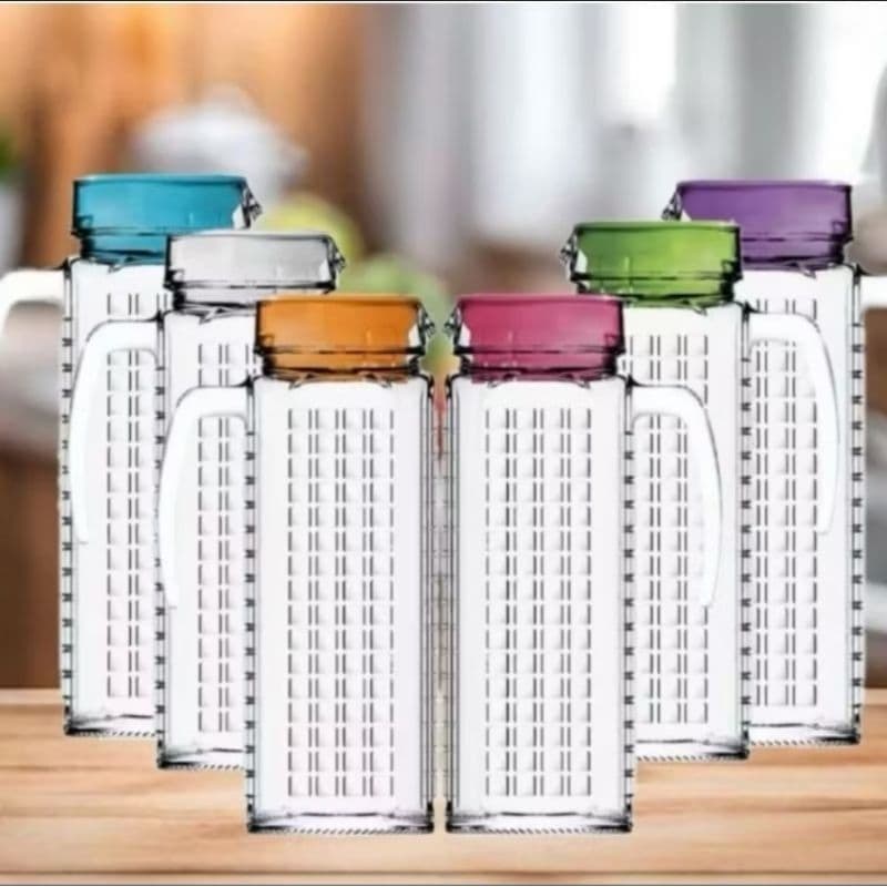Kit 2 Garrafa Jarra Geladeira Vidro 1,5 ou 1,2 L Água Suco