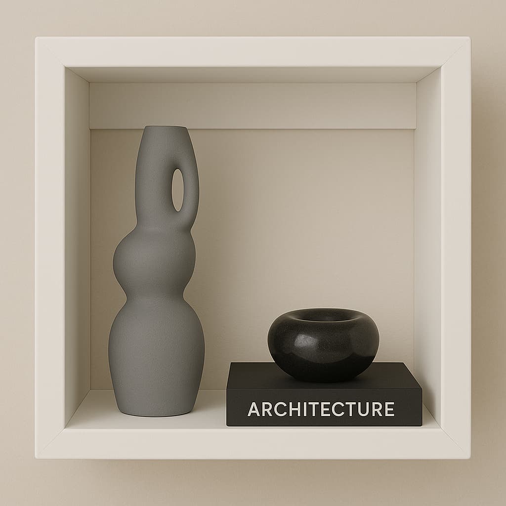 Nicho de MDF fundo com Várias Cores | Nicho Para Banheiro Quarto Parede Decoração