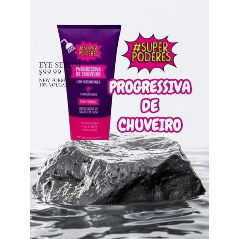 progressiva de chuveiro,sem formol,liso imediato,super poderes 100ml