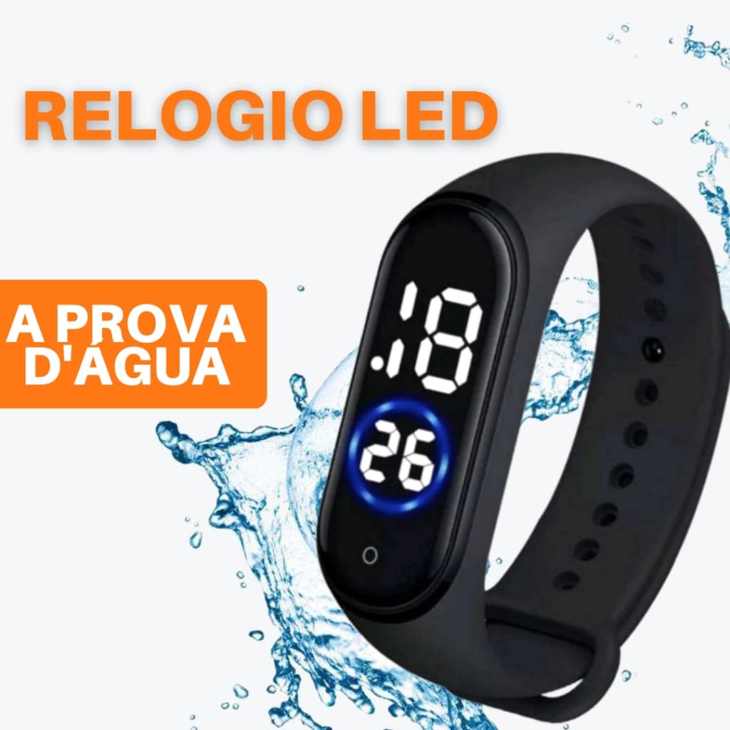 Relógio Led M4 digital Esportivo A prova água Unissex Criança Adulto - HORA E DATA