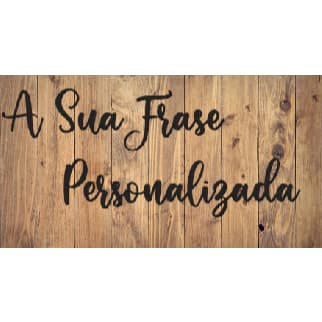 Frase Personalizada Em Mdf - Lettering 3 Palavras Preto Fosco