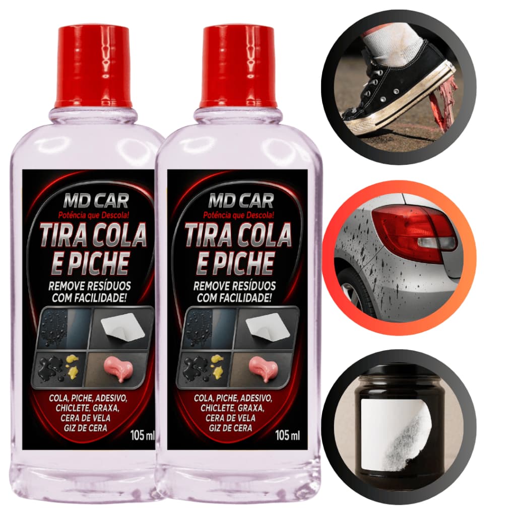 Tira Grude MD Car 105ml – Removedor Automotivo e Doméstico de Limpa Cola, Adesivo, Piche e Manchas