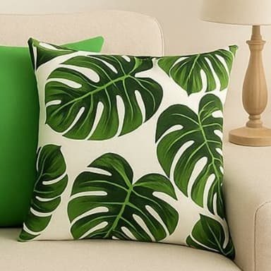 Capa de Almofada Estampada 45x45 cm com Zíper – Decoração Sala/ Quarto 1 peça