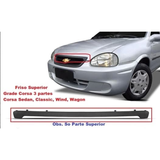 Moldura Friso Superior Grade Corsa Classic 2000 A 2010