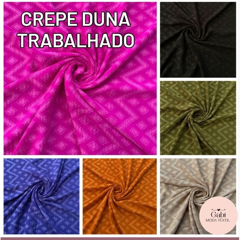 Tecido Crepe Duna Trabalhado (1m x 1,50m)