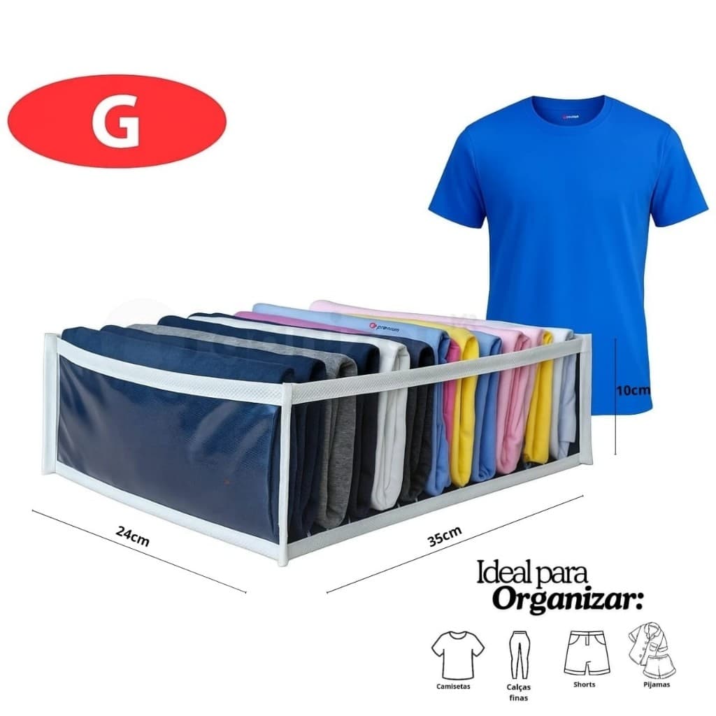 Colmeia Organizadora G - Branco Organizador de gavetas 10 divisórias Organizadores de Guarda-Roupas