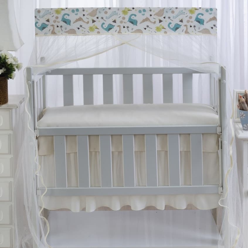 mosquiteiro cortinado para mini berço avulso no modelo dinossauro