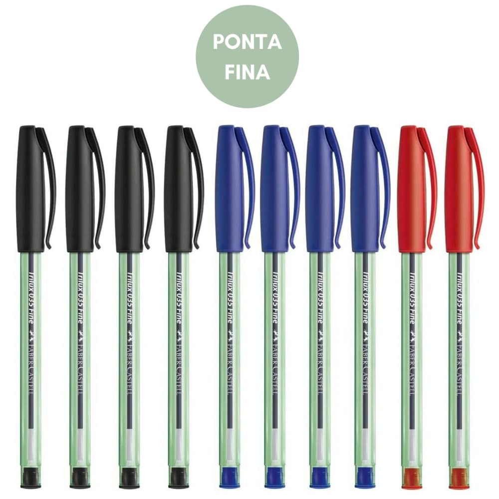 Kit de Caneta Esferográficas Trilux 035 FINE 0.8mm FABER-CASTELL