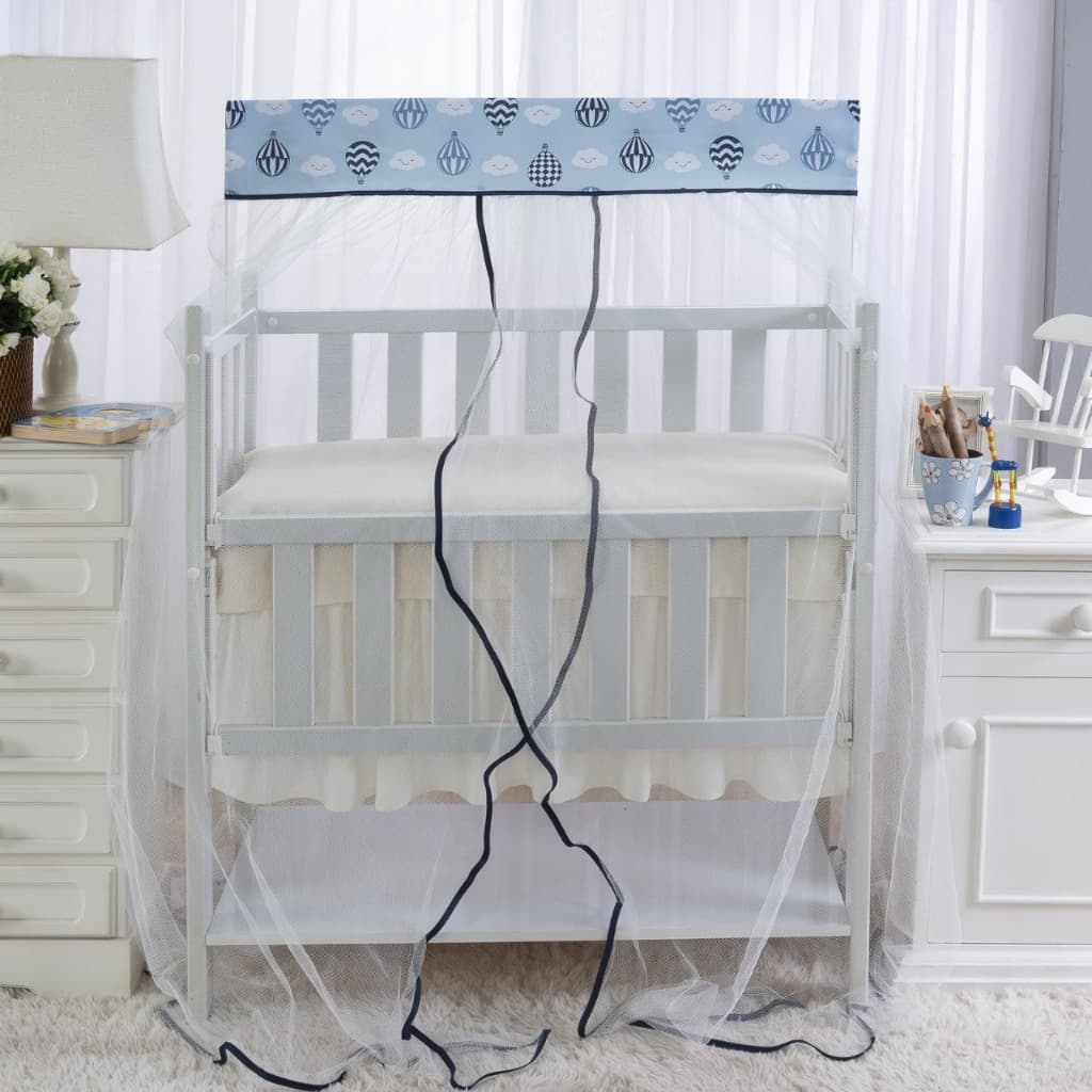 mosquiteiro cortinado para mini berço avulso com 2 peças no tema balão marinho