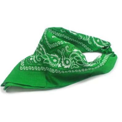 Bandana Preta com Estampada  Unissex Verde