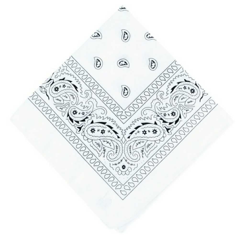 Bandana com Estampada  Unissex Branca