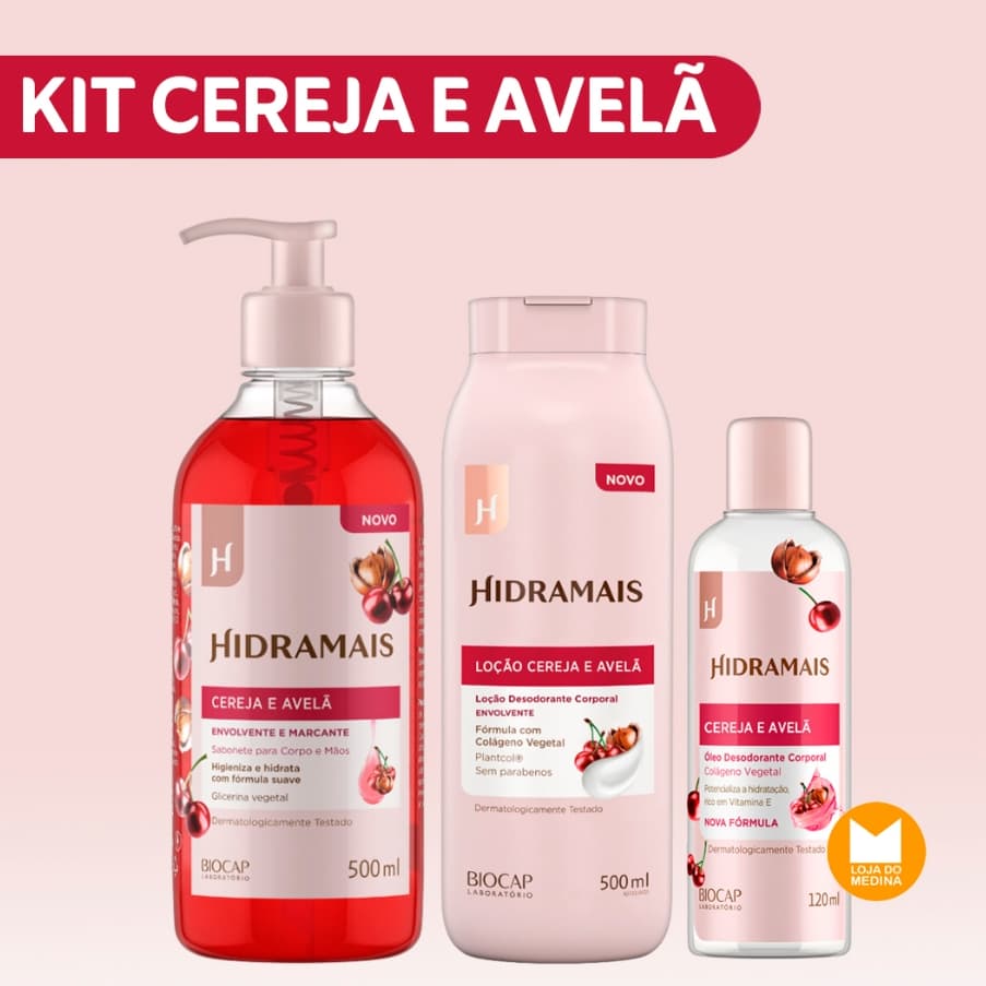 KIT CEREJA E AVELÃ - HIDRAMAIS