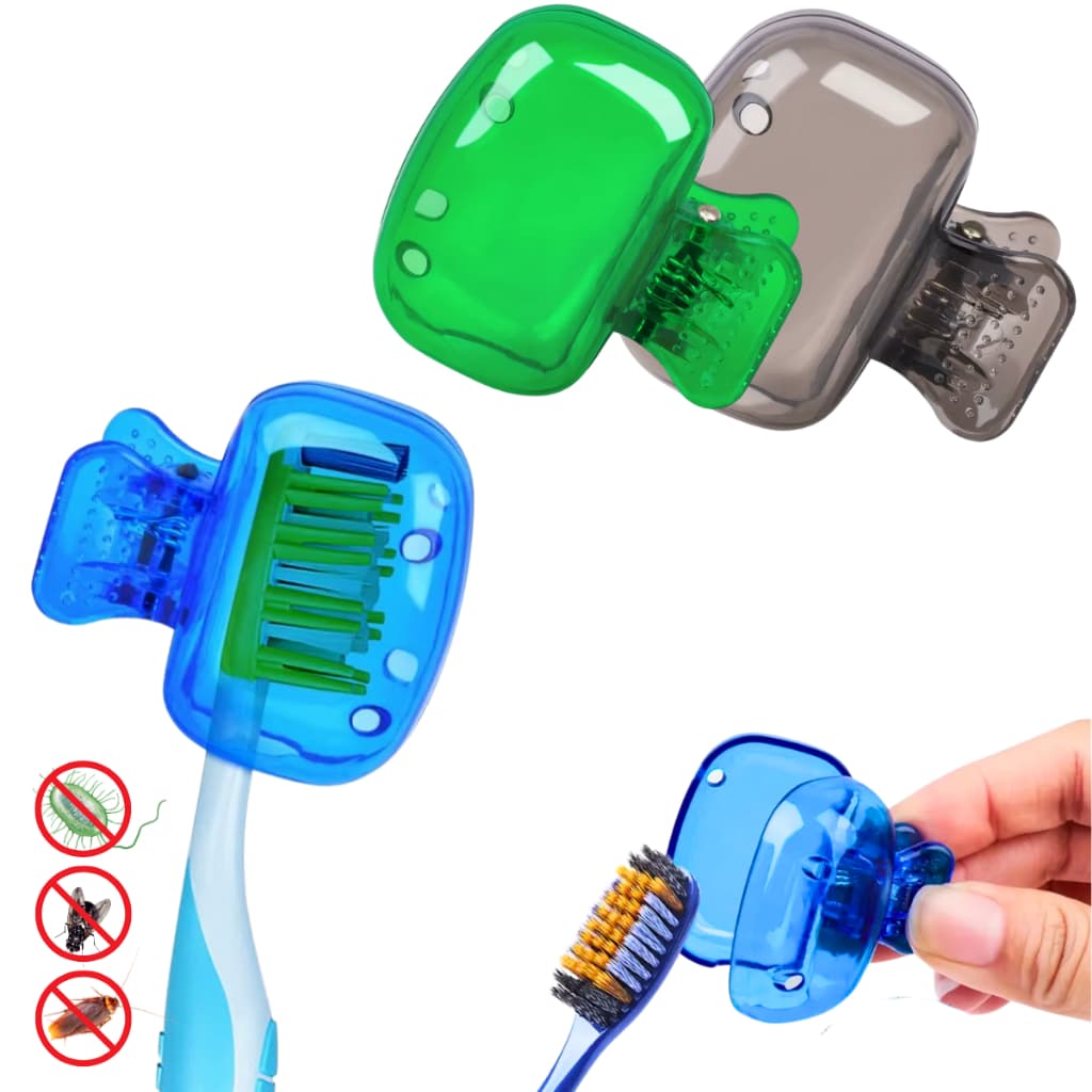 Kit 2 Capa Capinha Protetora Escova de Dente Cerdas Protetor de Escova Dental