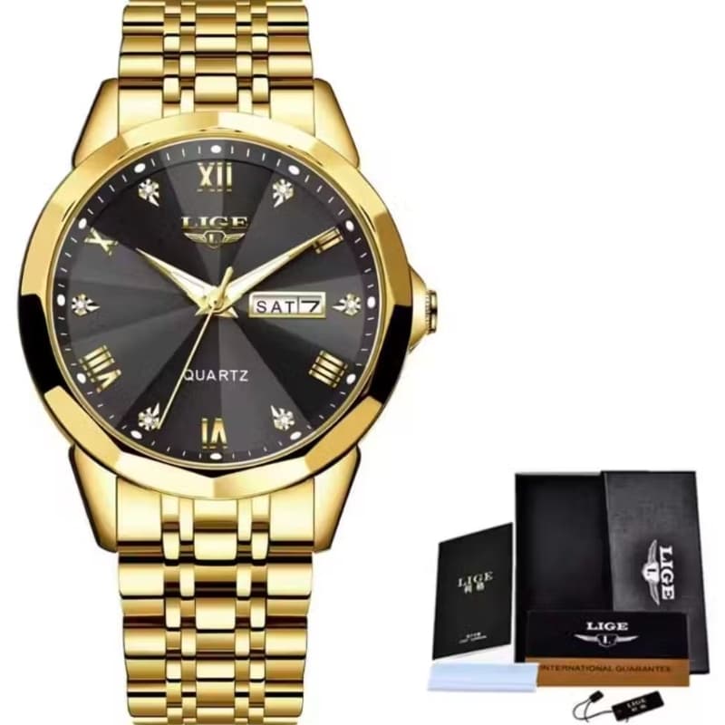 Relógio Analógico Quartz Luxo Unisex a prova d'água várias opções de modelos e cores