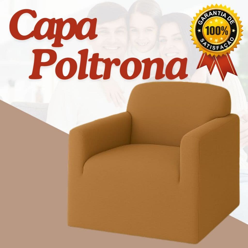 Capa para poltrona Ajustável para varios formatos Sala Sofá 1 lugar