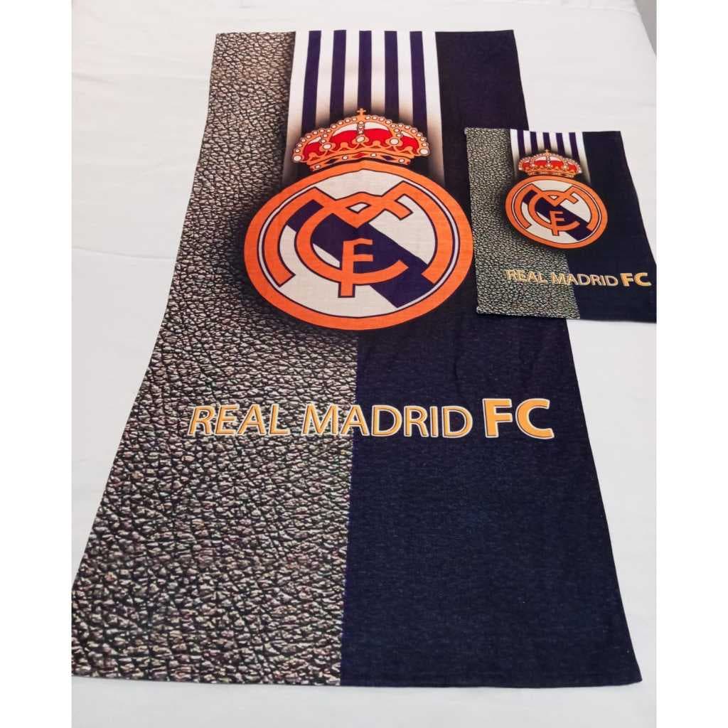 Kit Toalha de Banho + Toalha de Rosto Real Madrid