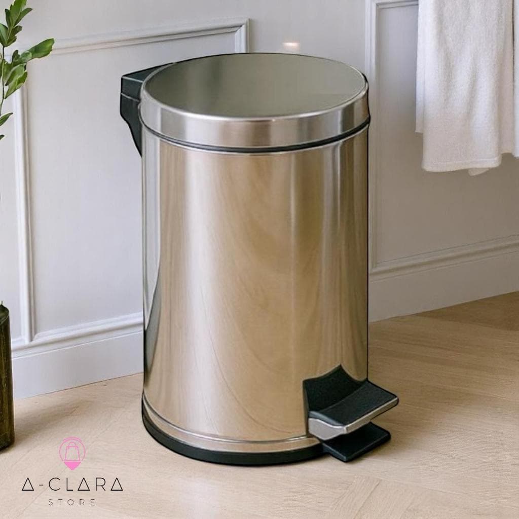 Lixo Lixeira Inox Banheiro Cozinha 4,5L 10,5L 15L com Pedal e Cesto Removível