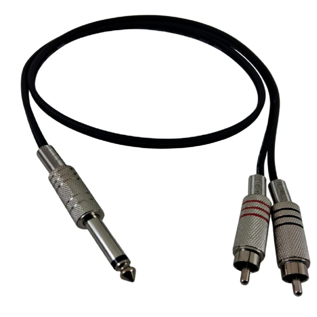 Cabo P10 Mono X 2 Rca 5 Metros Excelente Qualidade REF:04WU