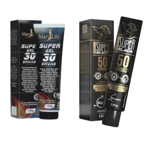 Kit Pomada 30 + 50 Ervas – Alívio Natural para Dores e Cansaço Muscular