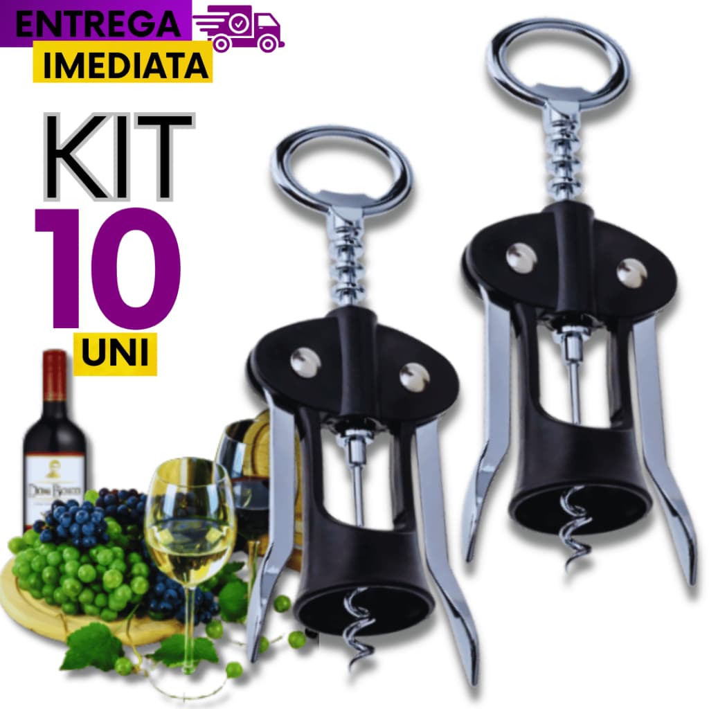 10 Unidades Saca Rolhas Rolha e Abridor de Garrafas Borboleta  Variáveis Com Alavanca Vinho Bebidas Bar Adega