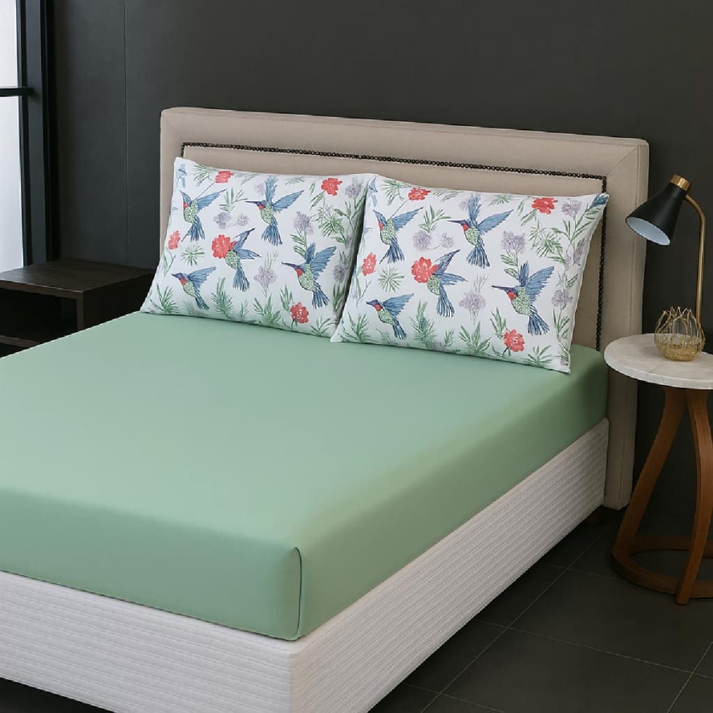 Kit Jogo de Cama Malha 100% Algodão Estampado Elástico Fronha com Zíper Solteiro, Casal, Queen e King