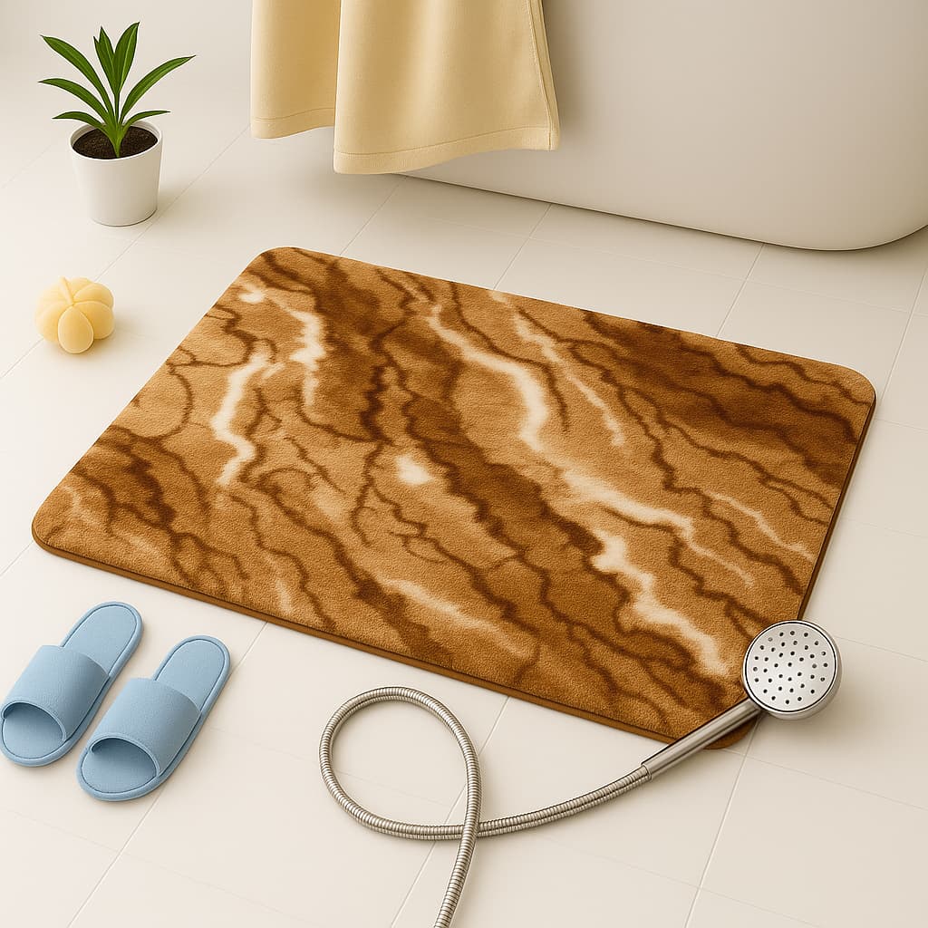 Tapete Rabbit Toque Pele De Coelho 80x50cm Antiderrapante e Macio Para Banheiro Com Alta Absorção