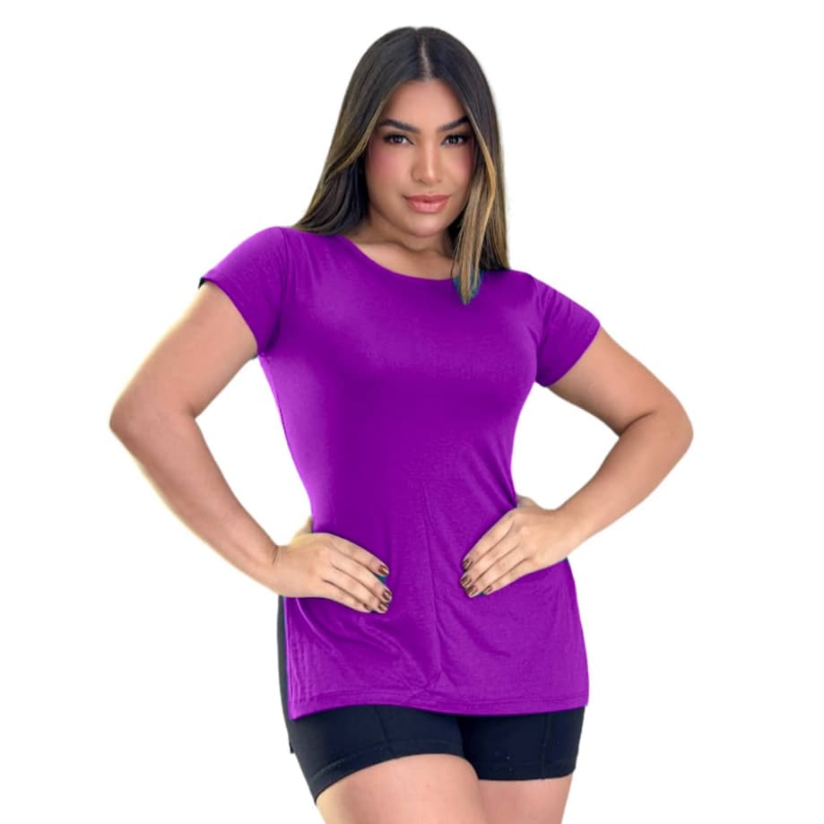 Blusa Feminina Basica Academia Ginastica Moda Evangélica Cobre Legging Malha Fresquinha